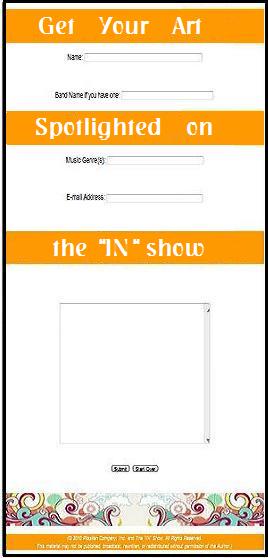 Get Your Artwork Spotlighted on the IN show!